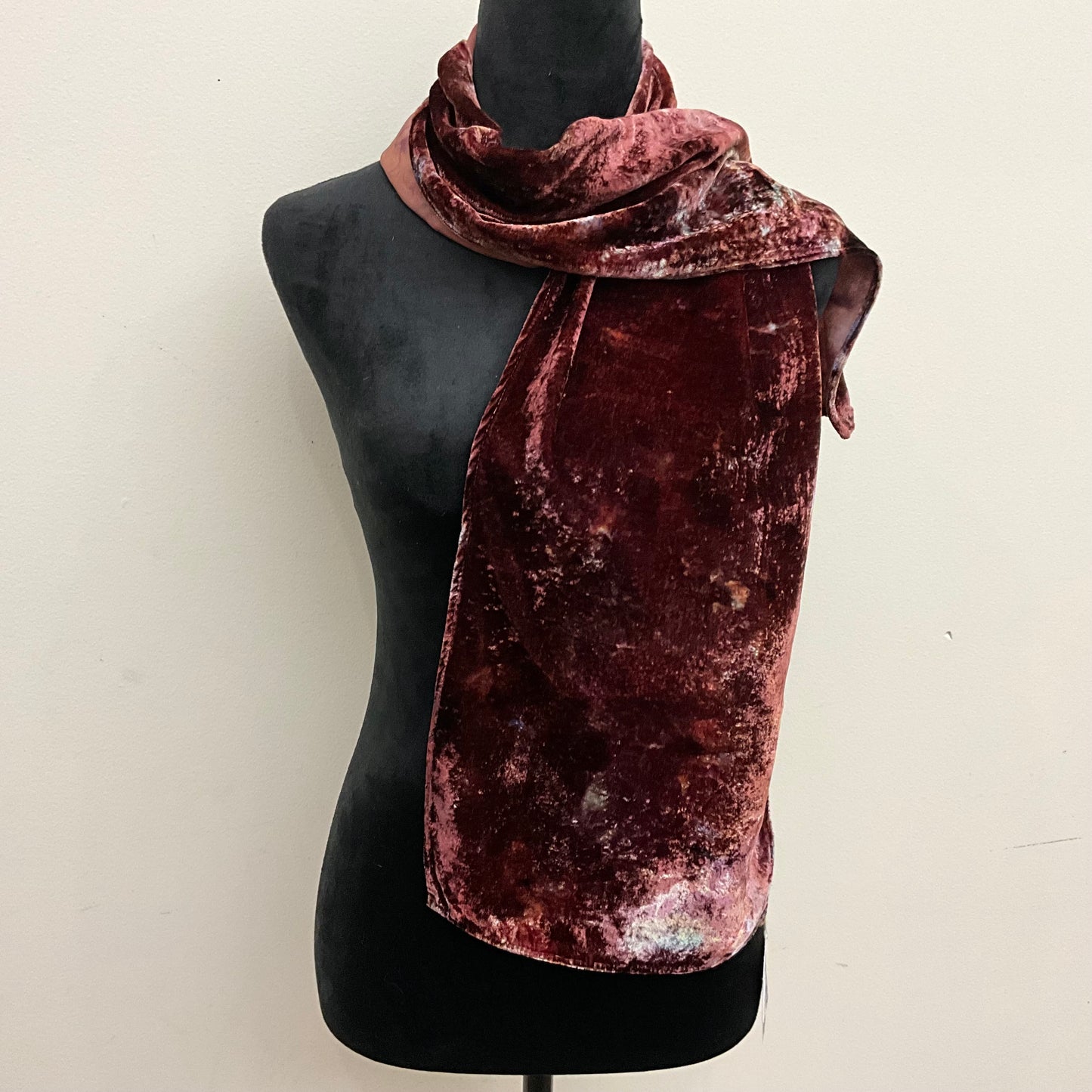 Small Ice Dyed Velvet, Kaleidoscope Eyes Colorway no fringe