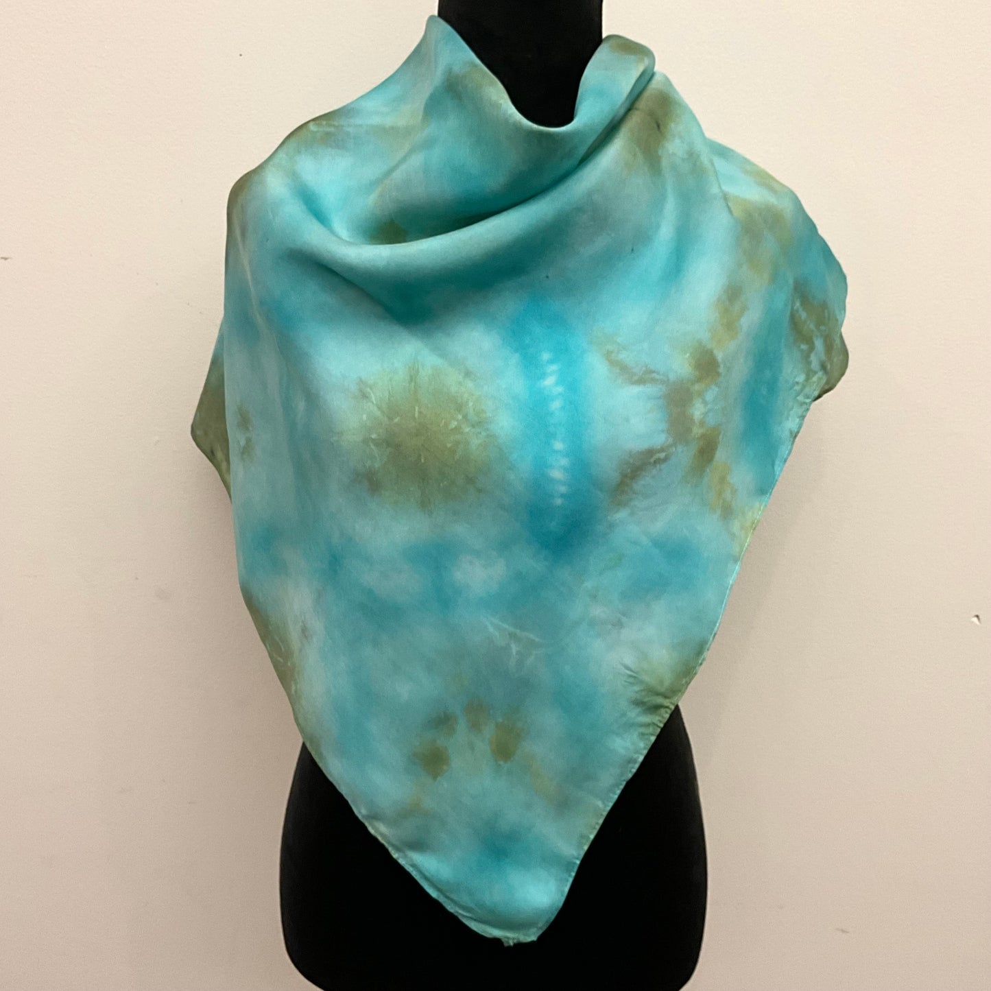 Square Silk Haboti Scarf - Celadon Colorway