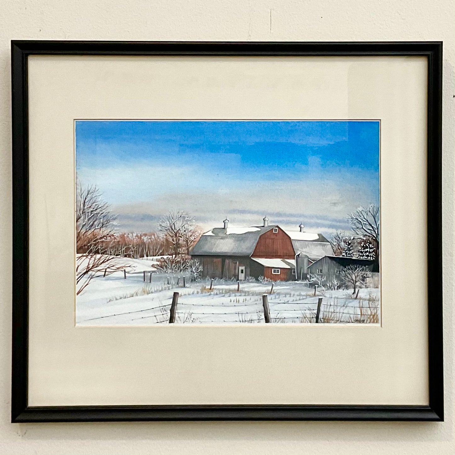 North Country Red Barn Original Painting