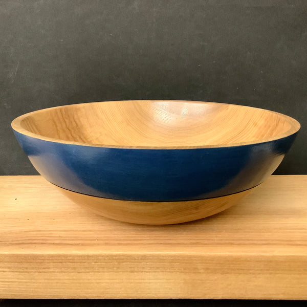 Ash Bowl Blue Milk Paint Rim