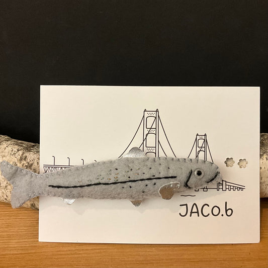 Hand Sewn Smelt (Fish) Magnets