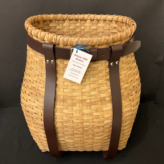 Adirondack Pack Basket with Leather Straps