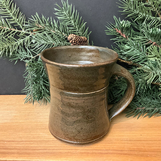 Stoneware Mug Dark Brown “Squid” Design