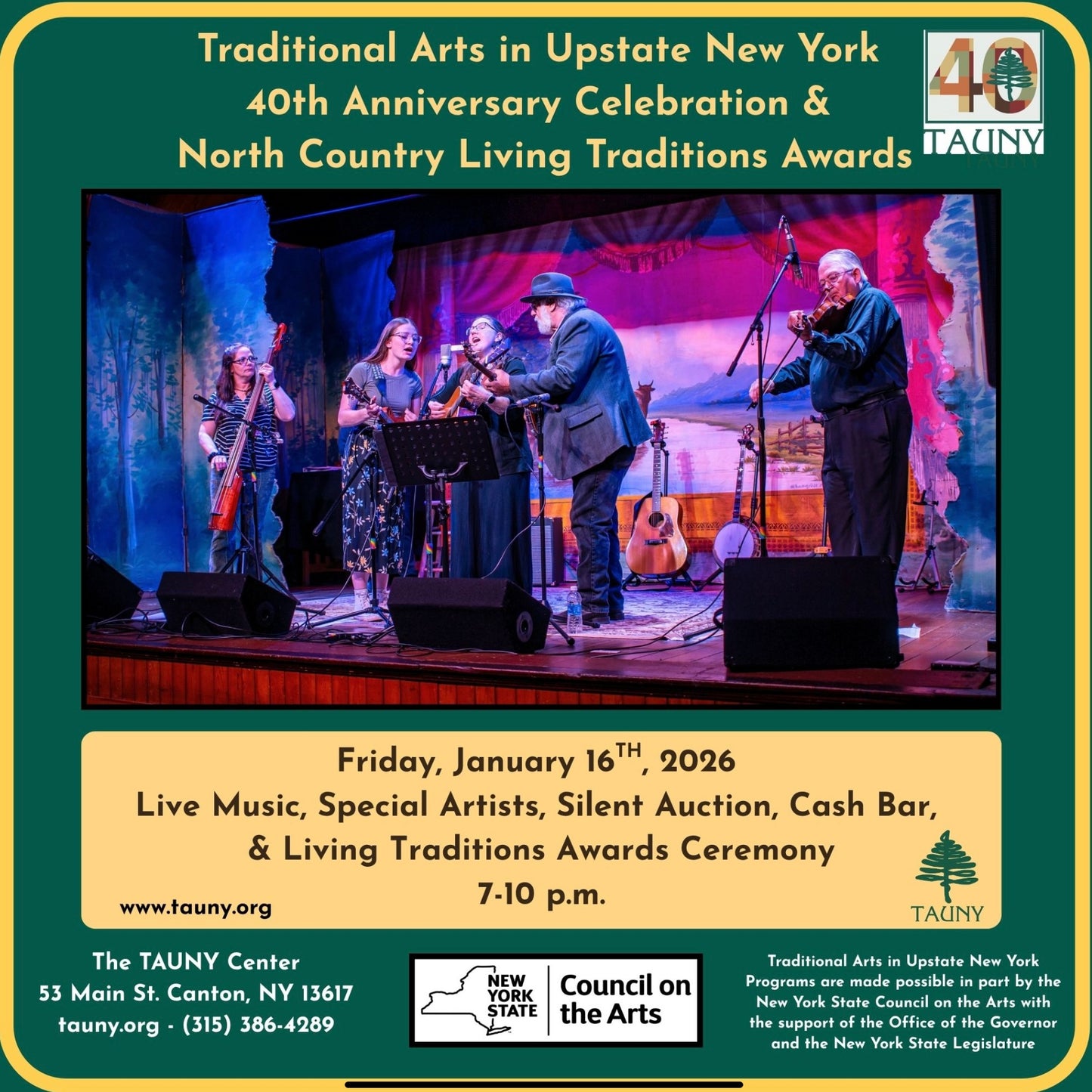TAUNY 40th Anniversary Celebration & Living Traditions Awards - FREE