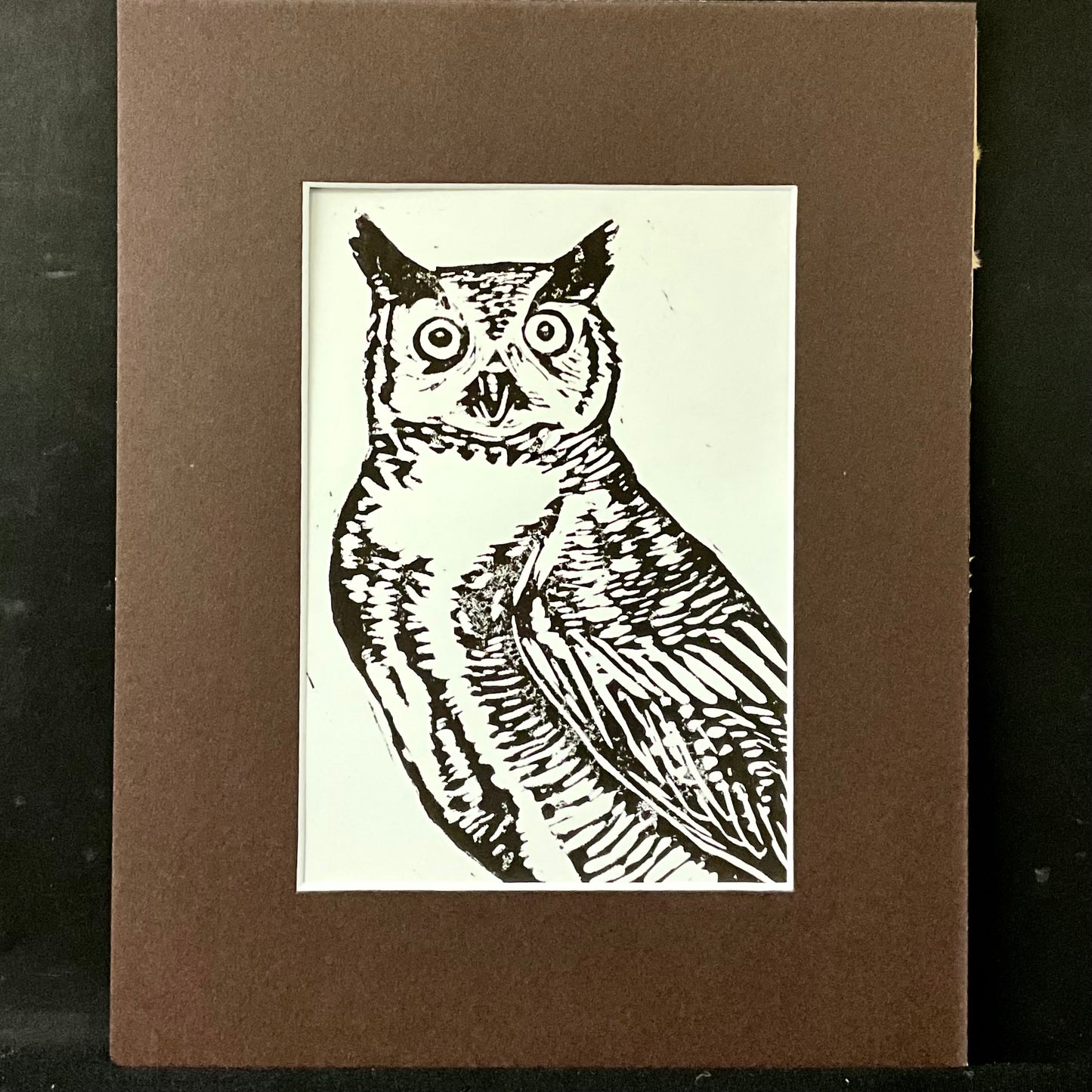 Original Matted Owl Print
