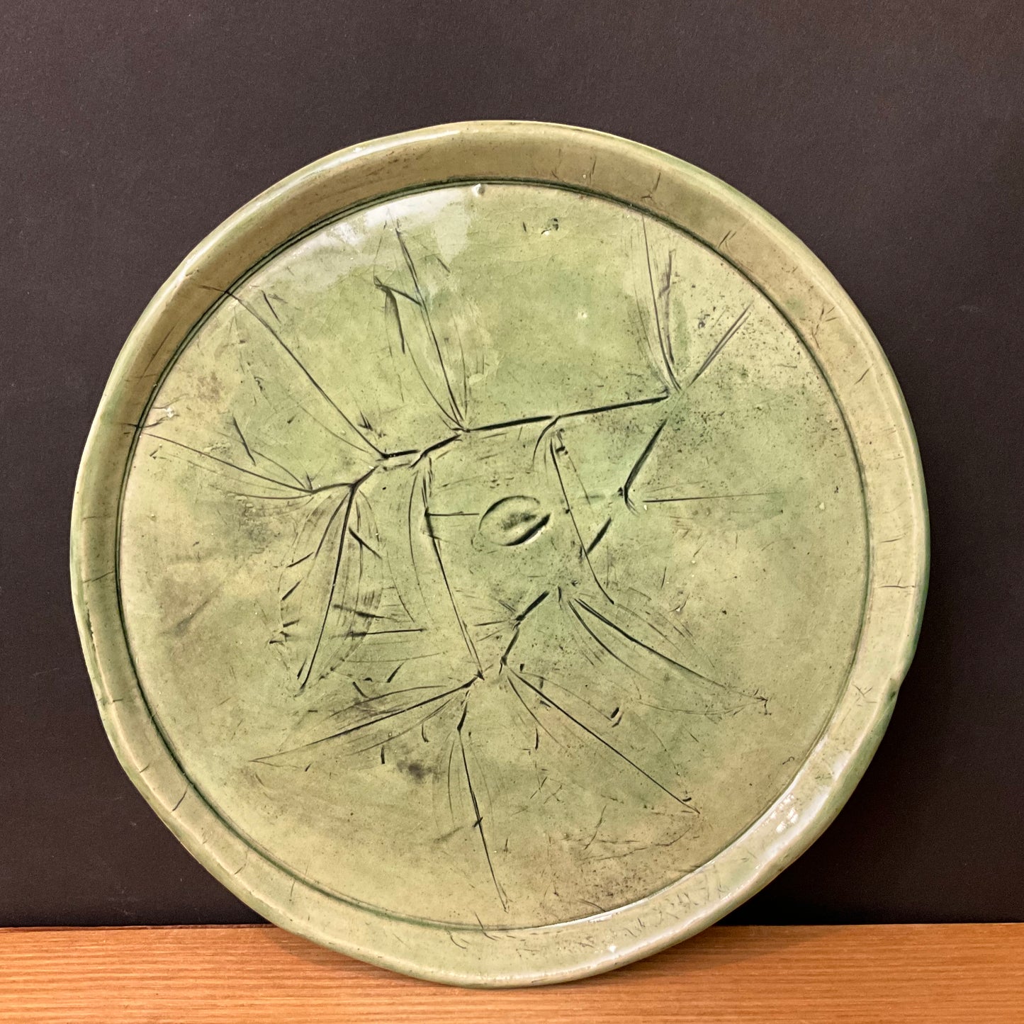 Small Green Botanical Impression Plate