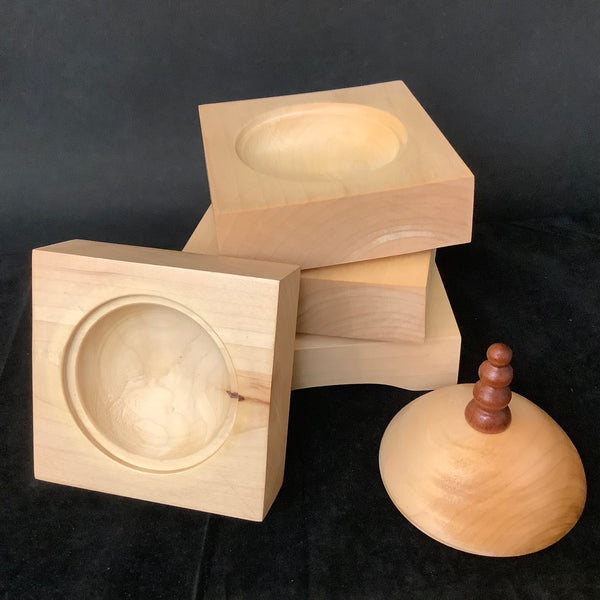 Maple Square Stacking Bowls