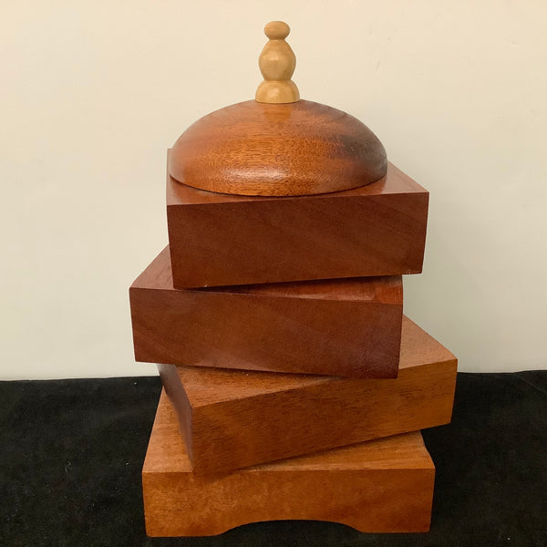 Mahogany Square Stacking Bowls