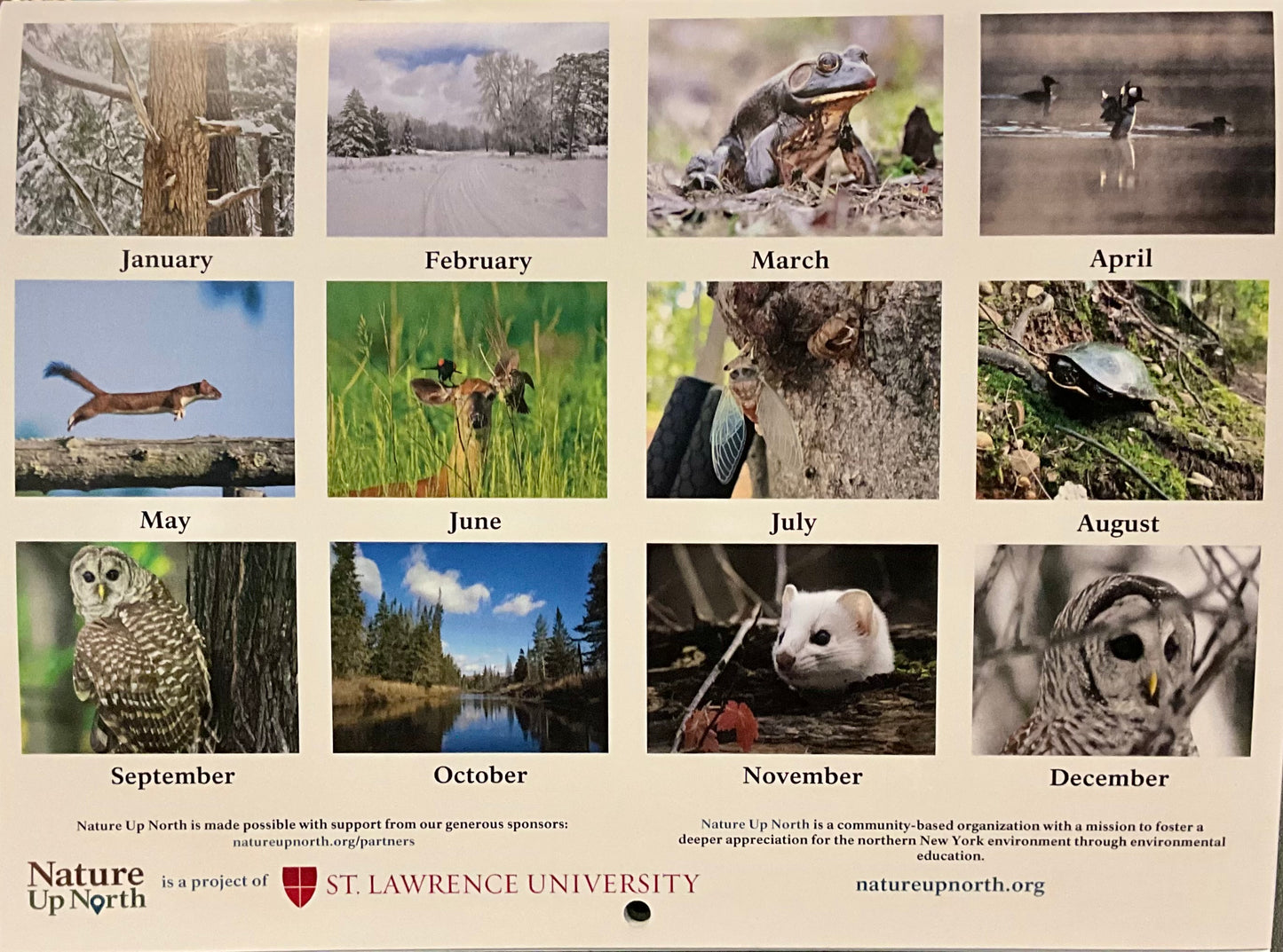 Nature Up North Calendar 2026