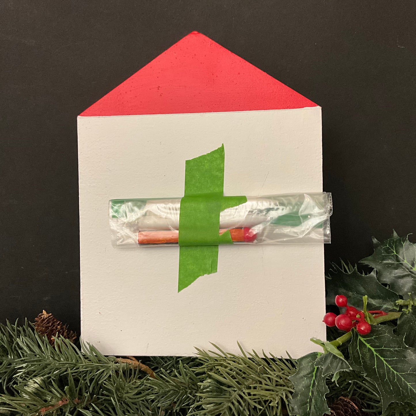 Advent House with Chalk - Barn Quilt