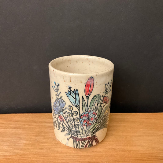 Tumbler - Folk Flower Bouquet