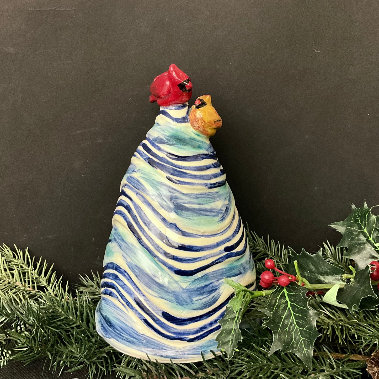 BlueCeramic with Cardinal Pair