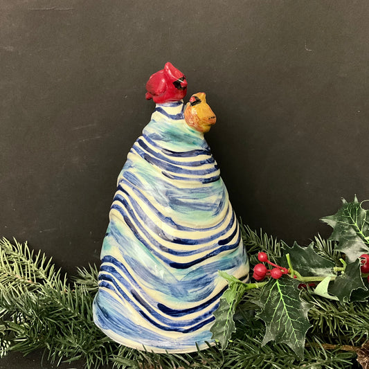 BlueCeramic with Cardinal Pair