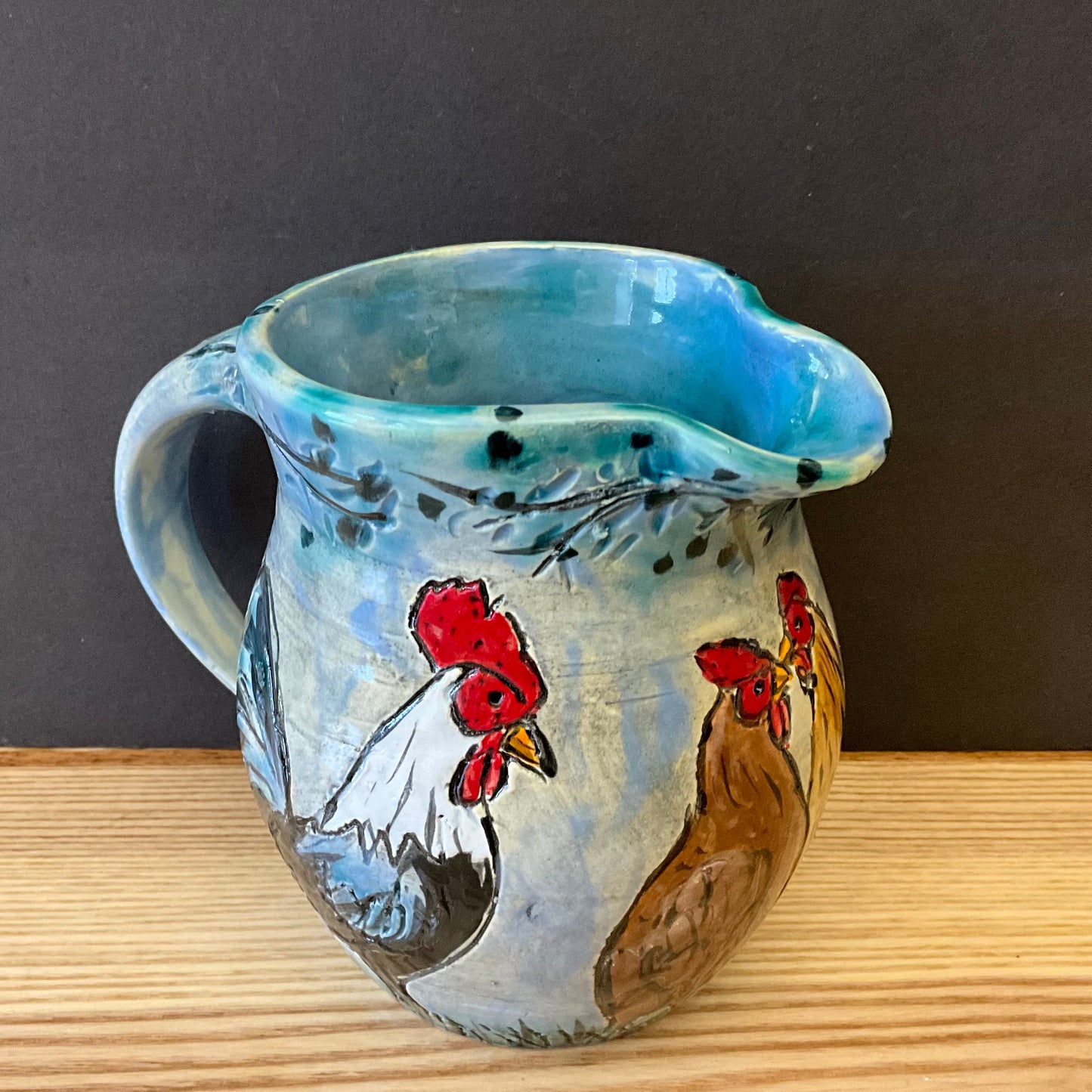 Roosters & Hen Pitcher