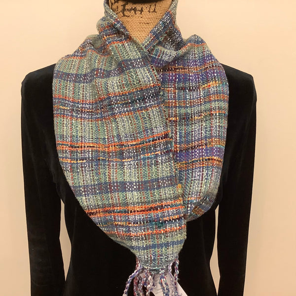 “Annabel” Scarf in Sage & Rust