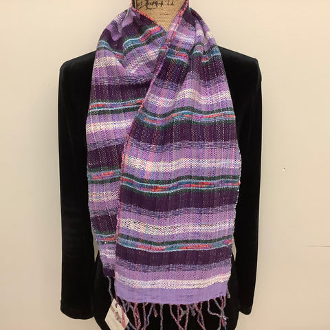 Handwoven "Nora" Scarf Purples