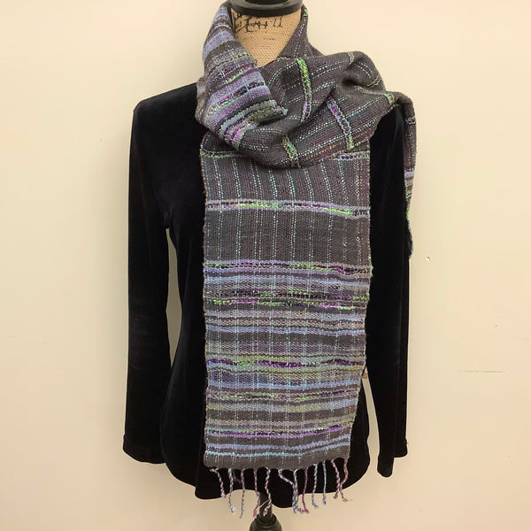 Handwoven “Ella" Scarf Charcoal