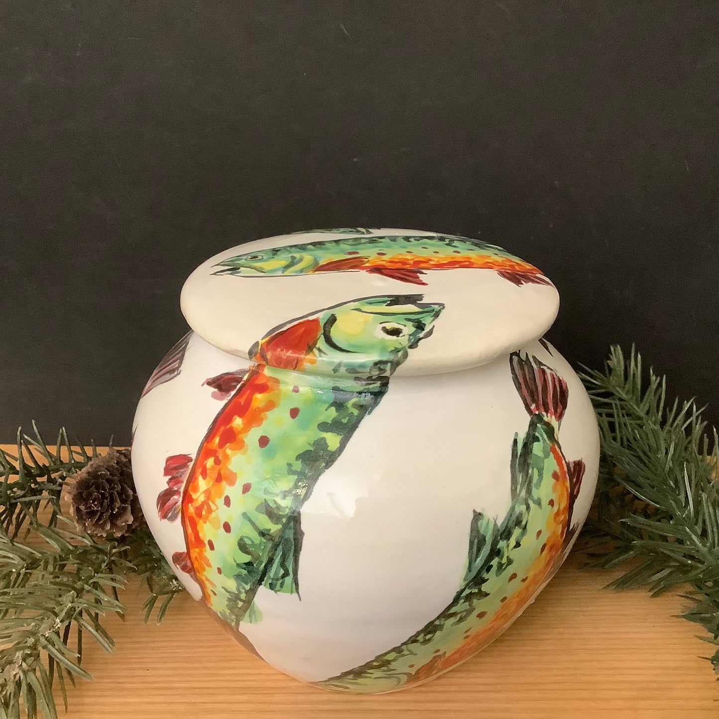 White Ginger Jar Brook Trout
