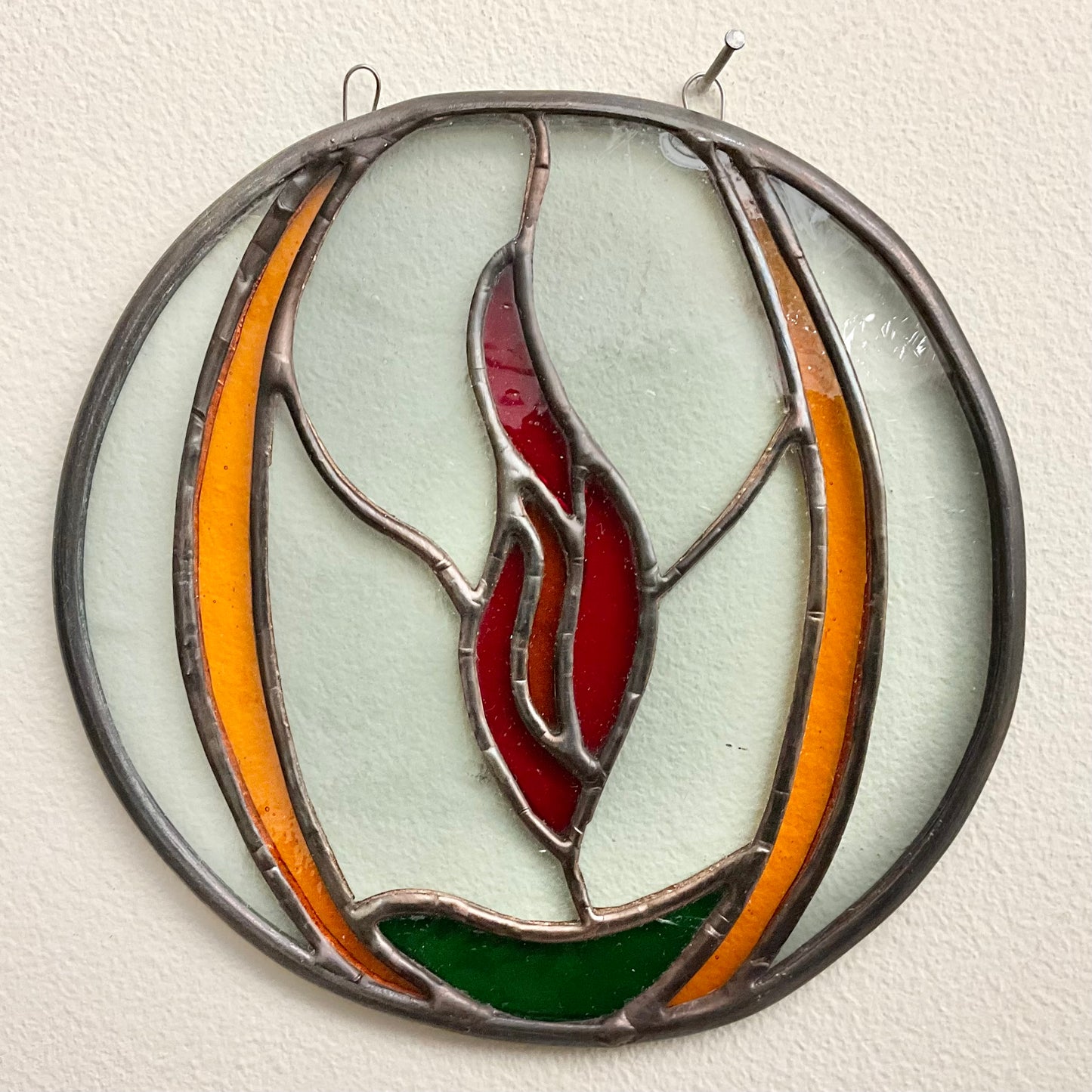 Stained Glass Flame Suncatcher