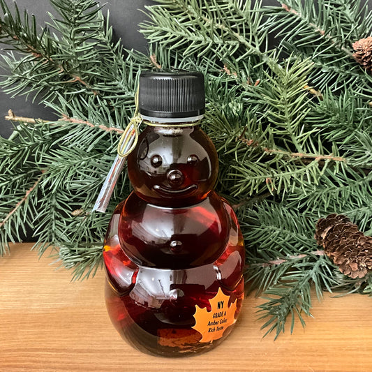 Maple Syrup in Snowman Glass 6.76oz