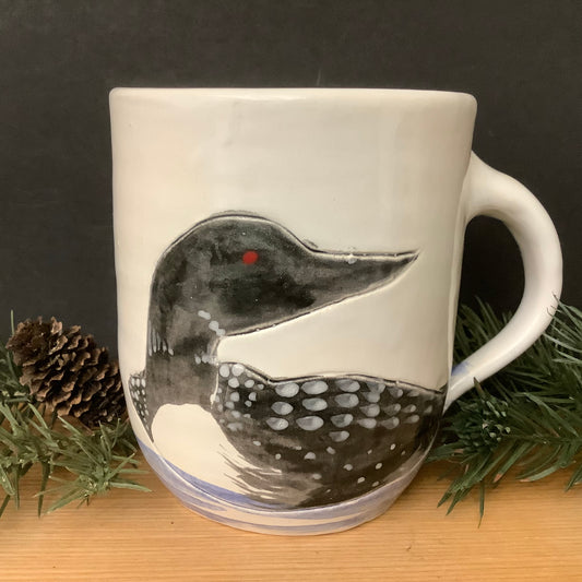 Mug Black Loon on White