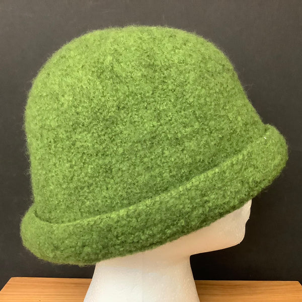 Hand Felted Wool Hat Moss Green
