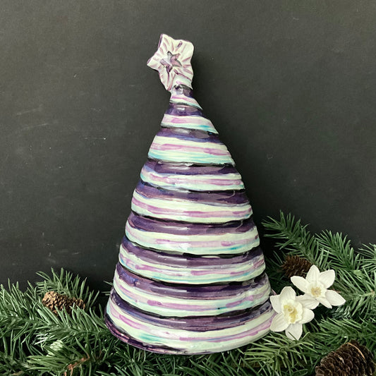 Purple Ceramic Tree with Star