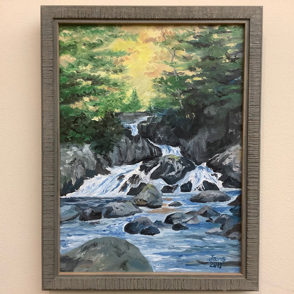 “Keene Valley Waterfall” Original Oil