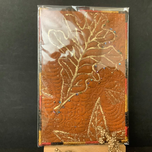Quilt Card Autumn Oak Leaf