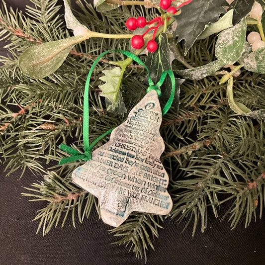 3-D Ceramic Trees with “O Christmas Tree”