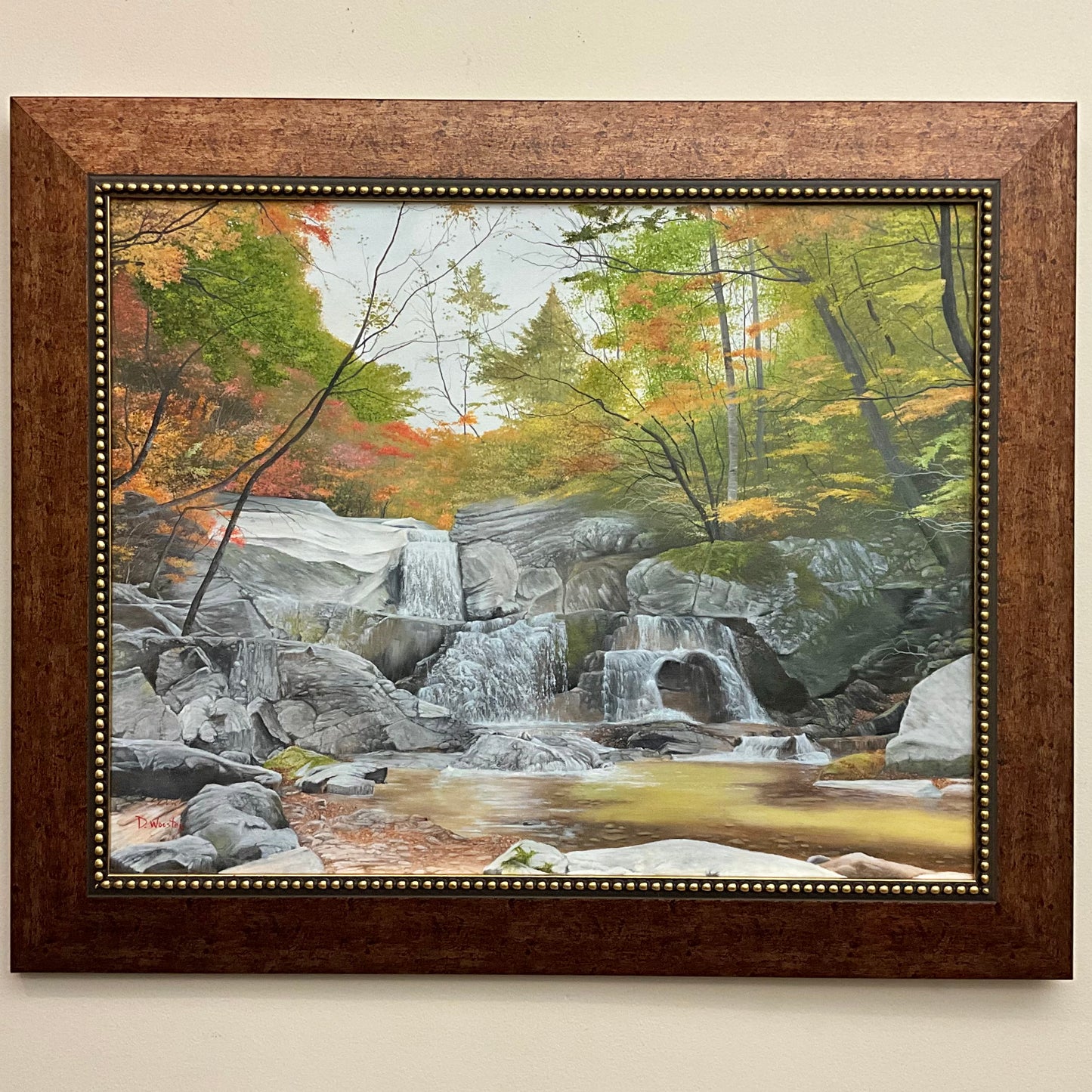 “Autumn Waterfalls", Oil on Canvas