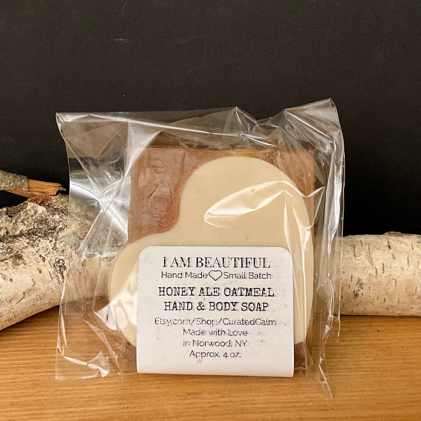 Heart Shaped Honey Ale Oatmeal Hand and Body Soap