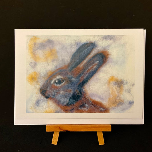 Bunny Notecard - Print of Hand Felted Art