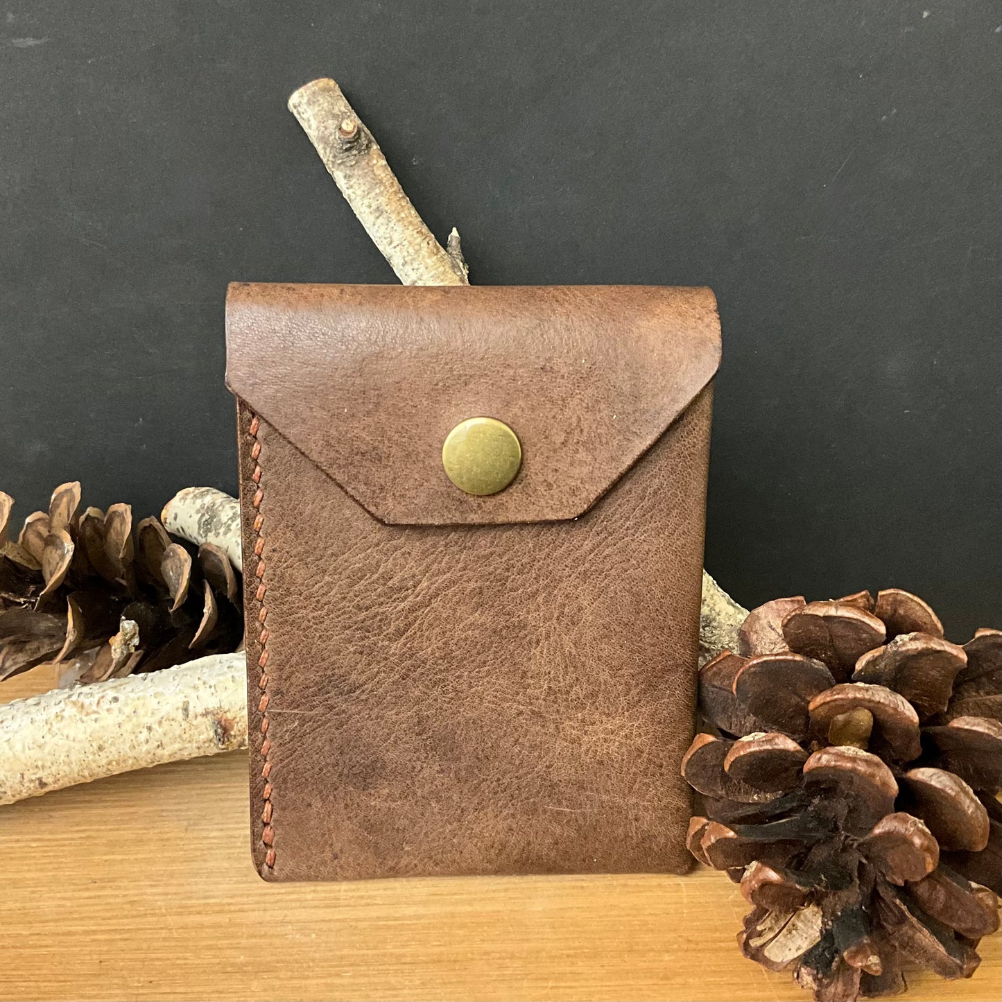 Snap Cash/Card Wallet Brown with Gold