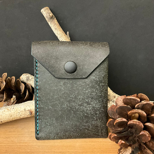 Snap Cash/Card Wallet Black with Teal