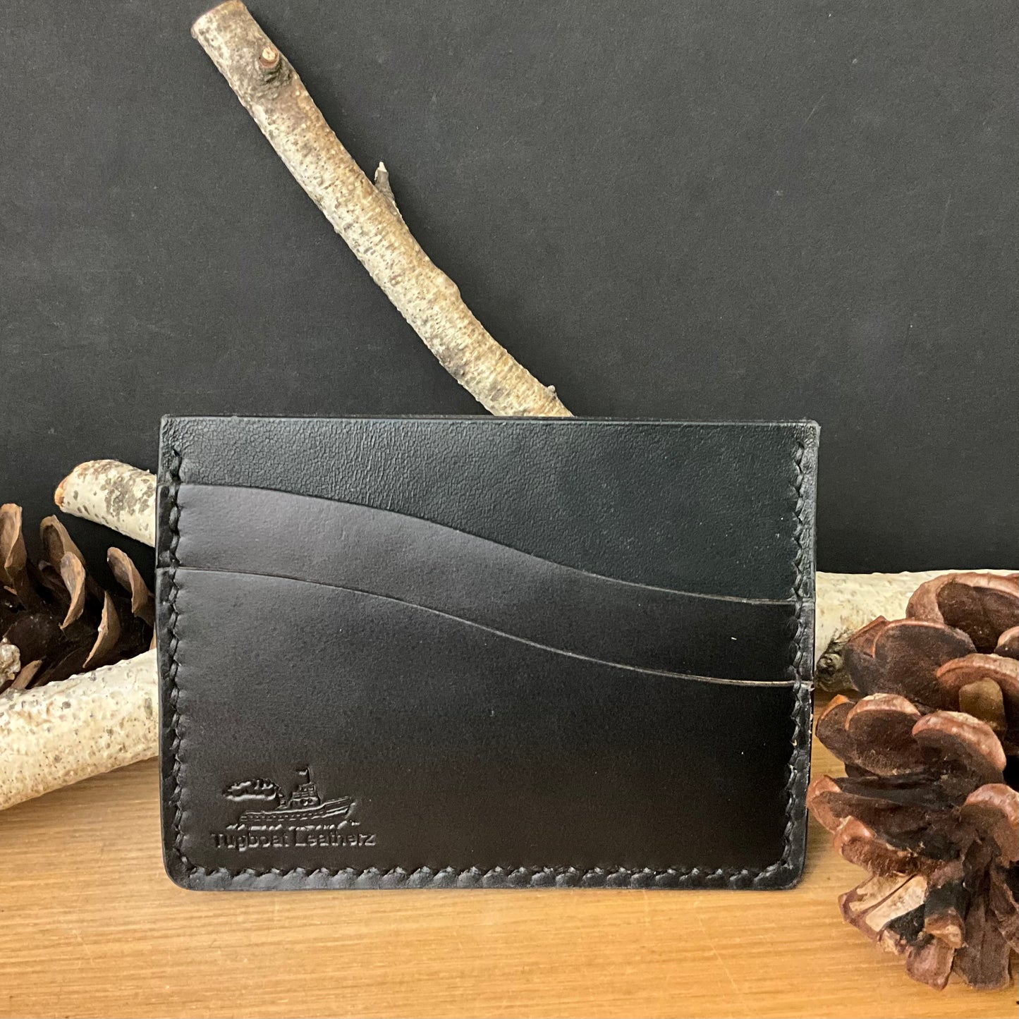 Leather Magnetic Money Clip Black Brown
