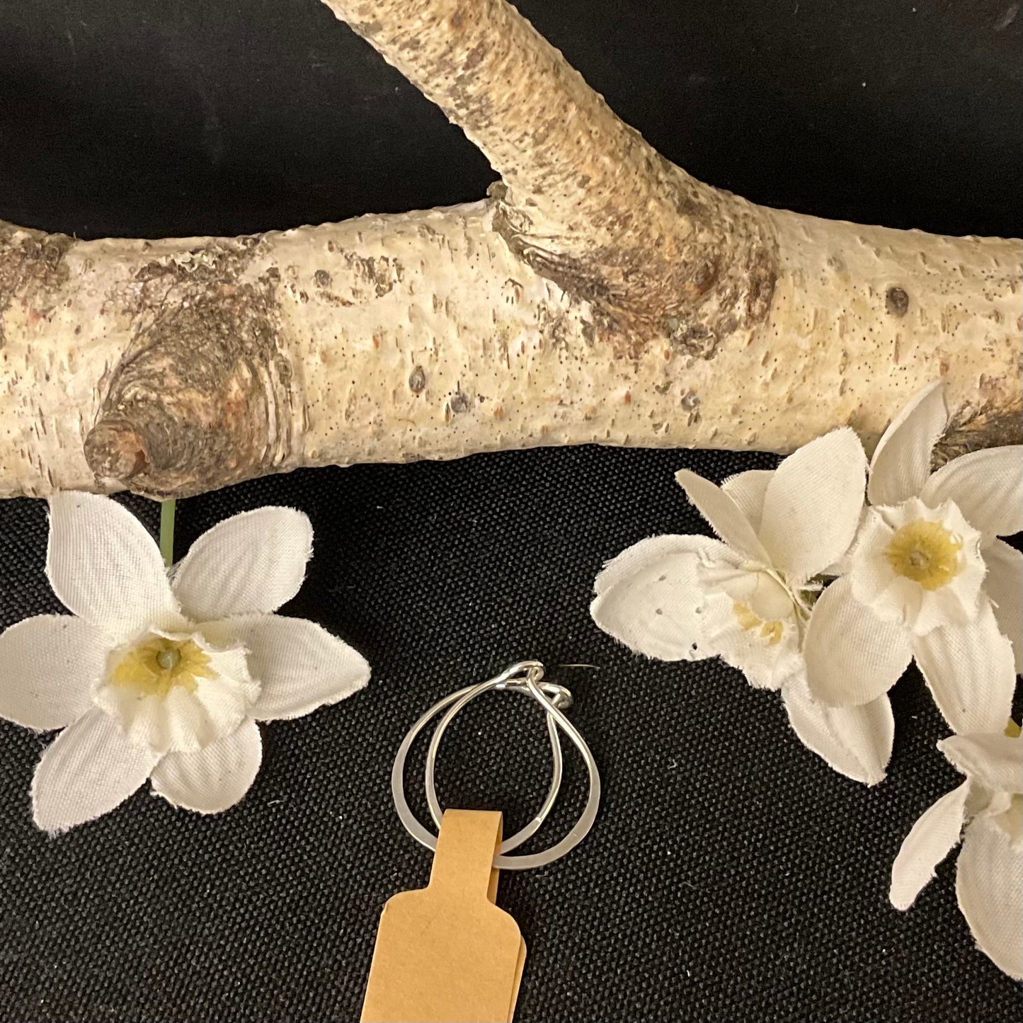 5/8” Flat Hoop Sterling Silver Earrings