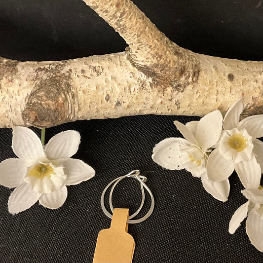 5/8” Flat Hoop Sterling Silver Earrings