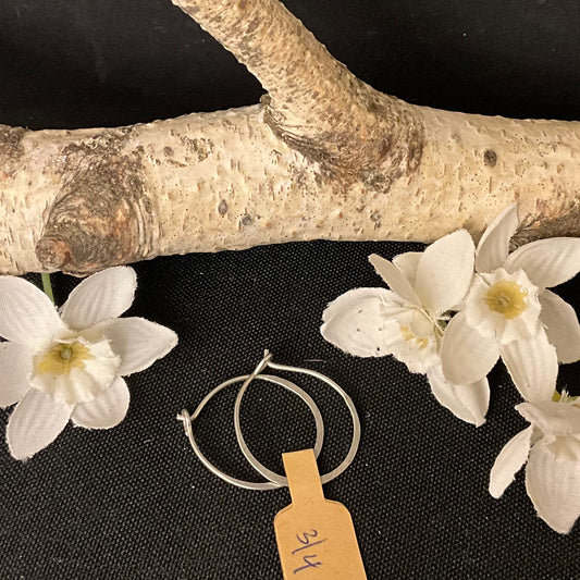 3/4” Flat Hoop Sterling Silver Earrings