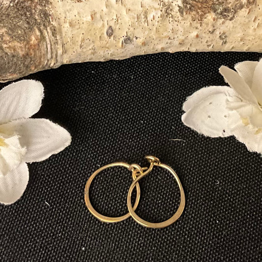 1/2” Flat Hoop Gold Filled Earrings