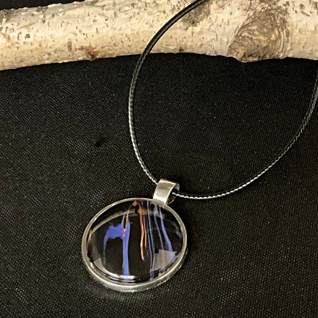 Disc Necklace in Plum and Purples