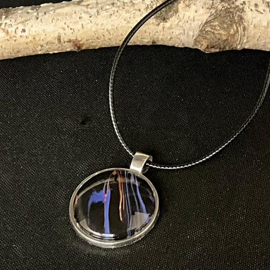 Disc Necklace in Plum and Purples