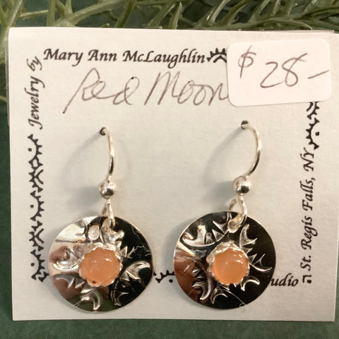 5/8" Disc Drop Earrings RedMoon