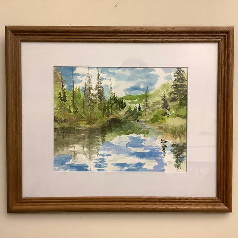 “Lone Canoe” Original Framed Watercolor