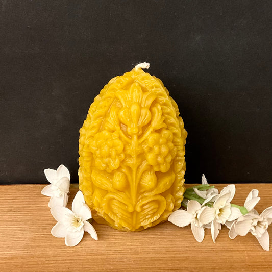 Large Beeswax Decorative Egg candle