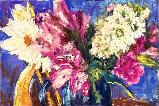 Kitchen Kettle Bouquet #1 - Original Pastel