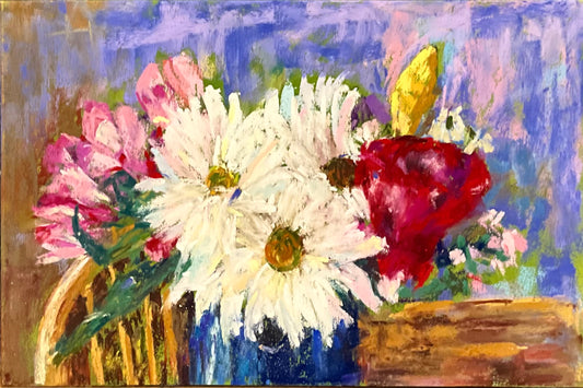 Kitchen Kettle Bouquet #4 - Original Pastel