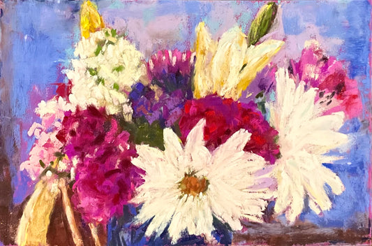 Kitchen Kettle Bouquet #3 - Original Pastel