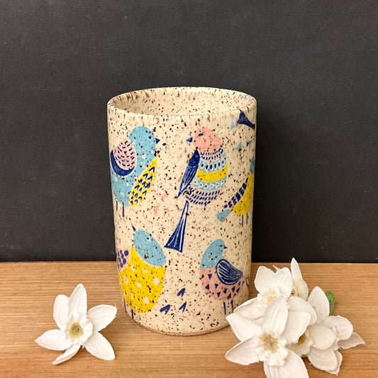 Tumbler - Retro Pastel Birds