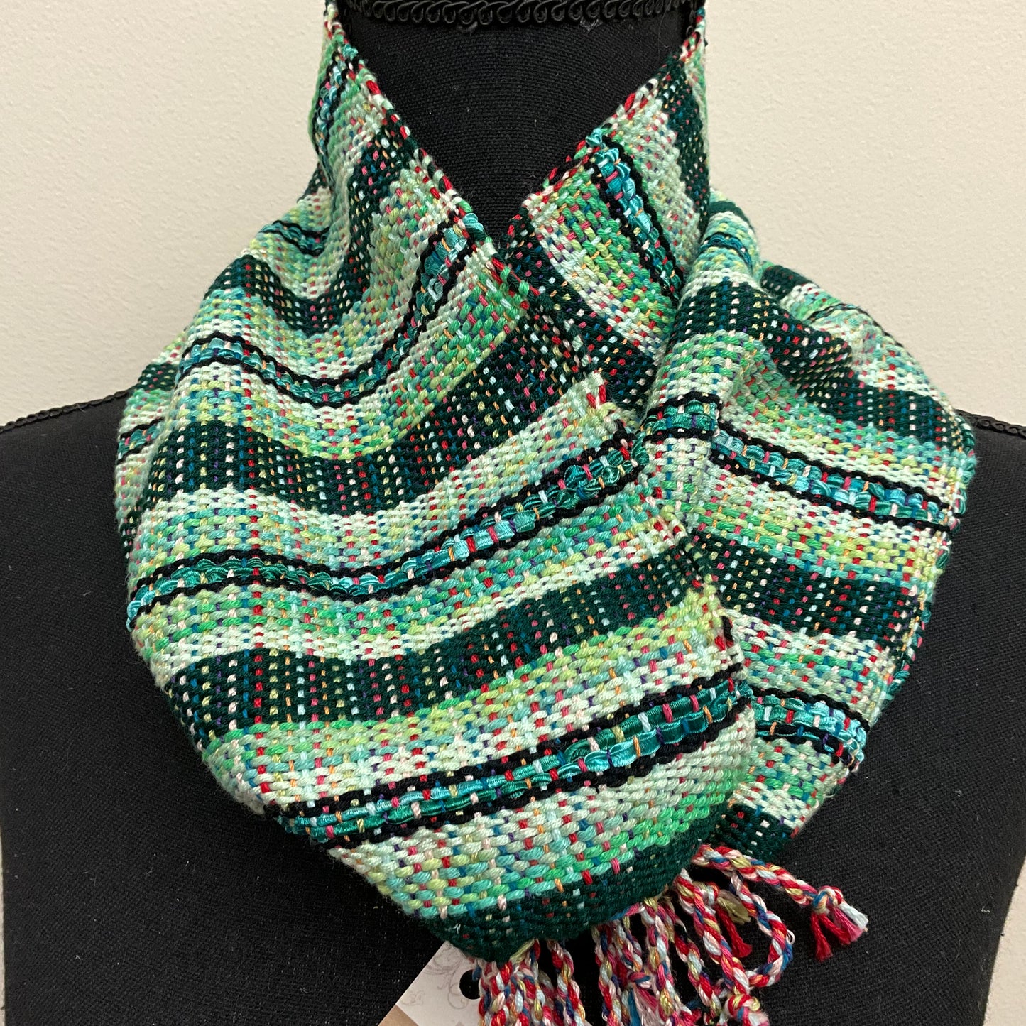 “Jamie” Infinity Scarf - J270 Lime and Hunter Green